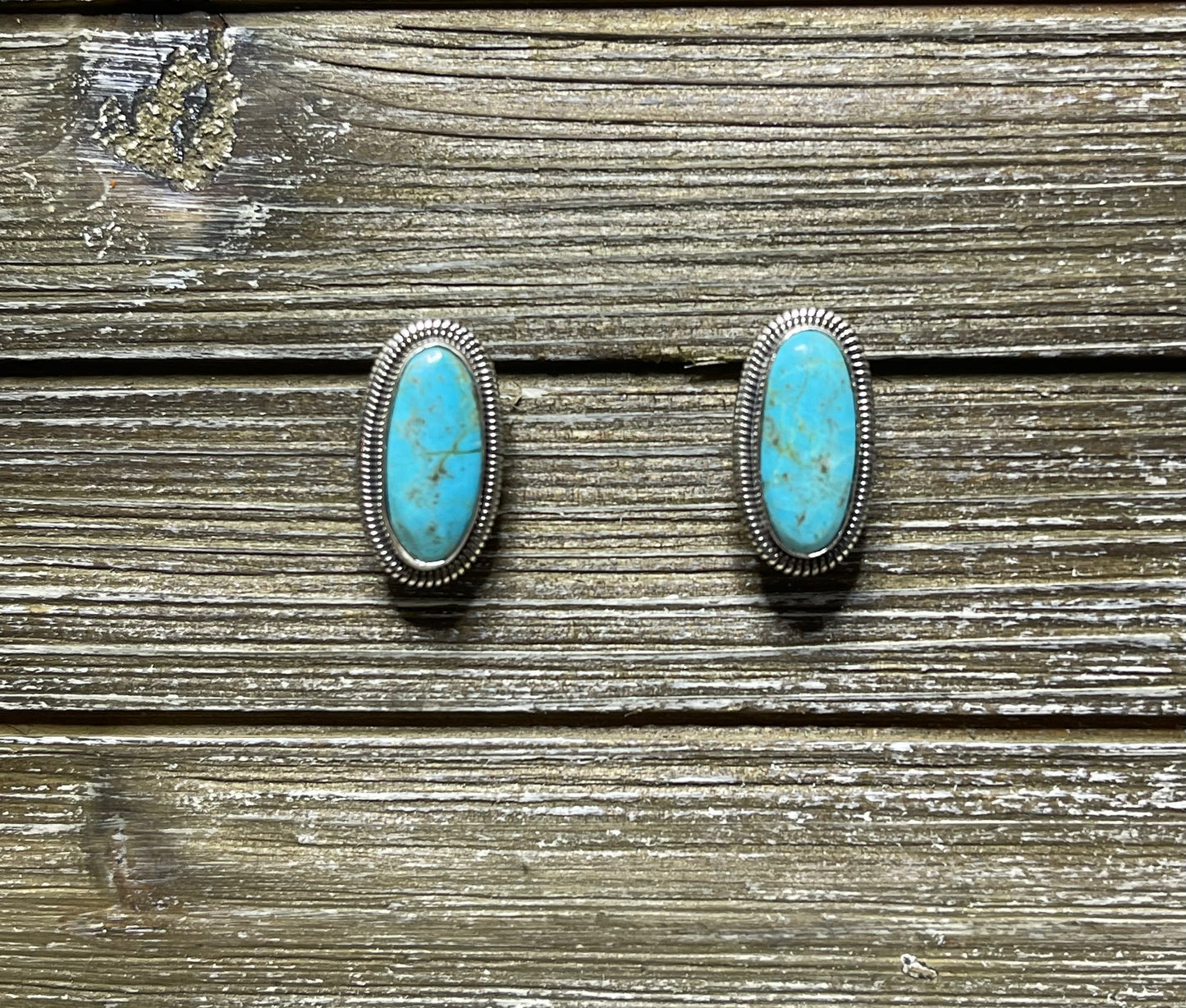 Turquoise Oval Stud Earrings