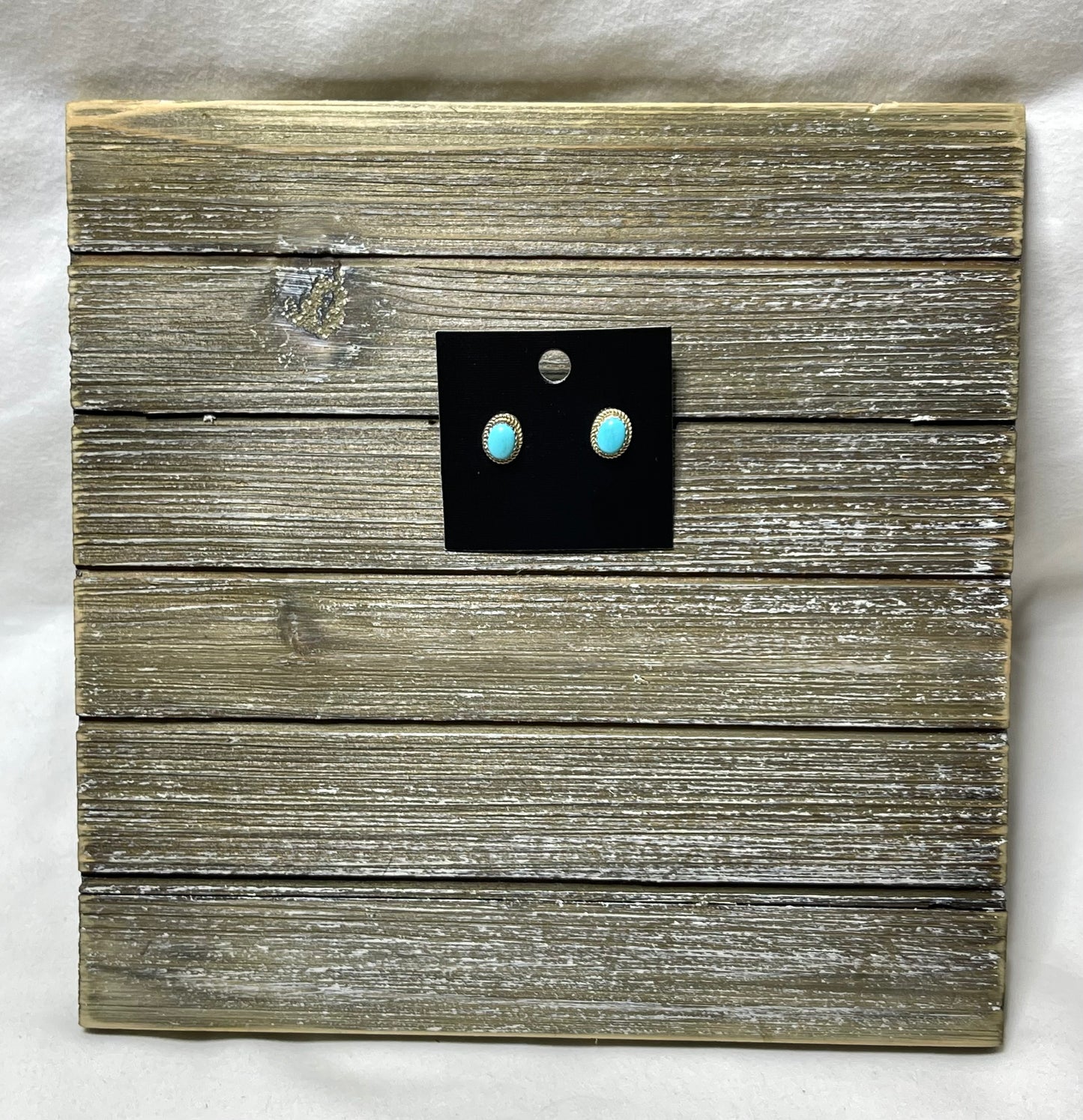 Small Oval Turquoise Stud Earring