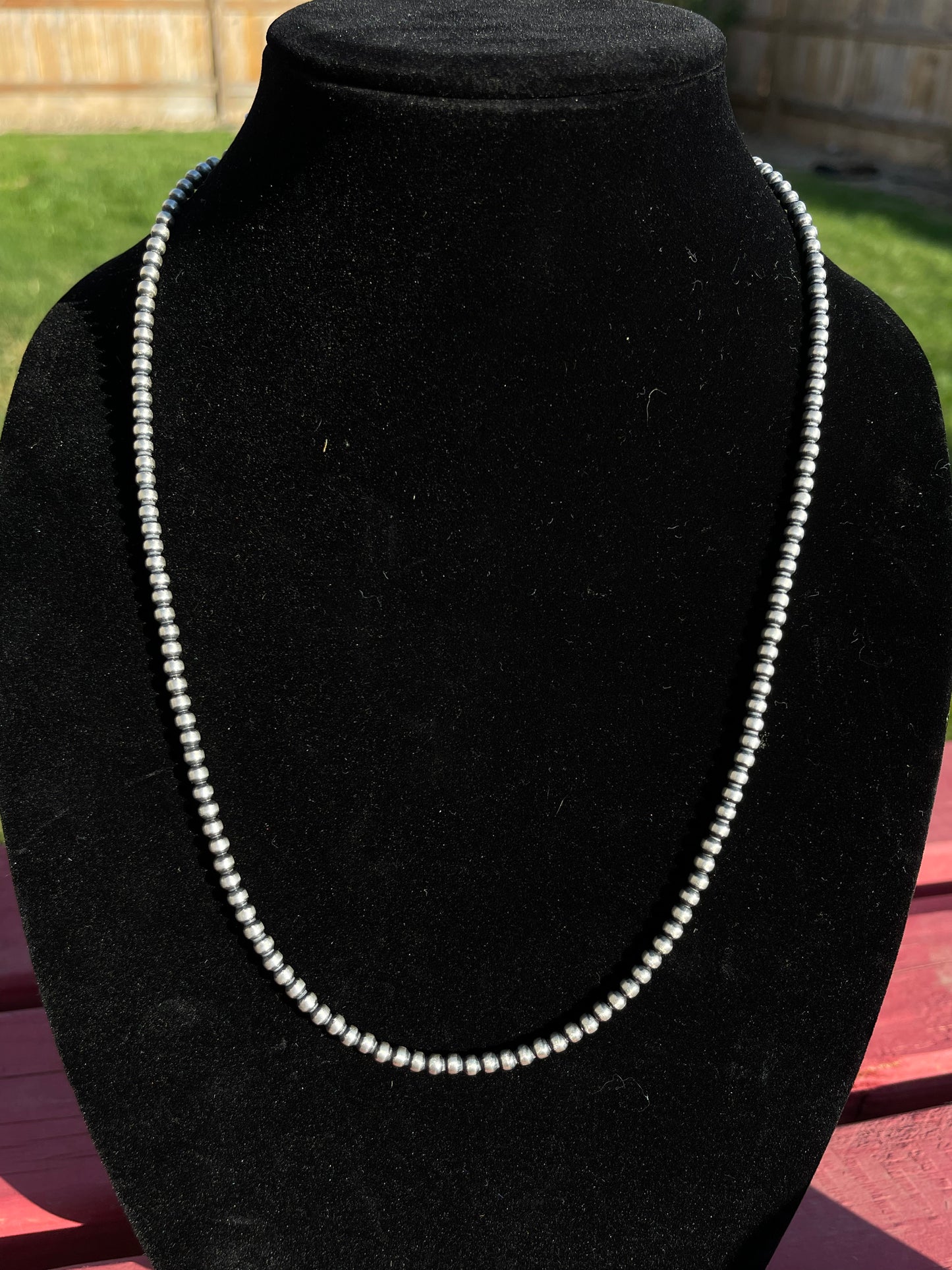 3mm navajo pearls 24 Necklace