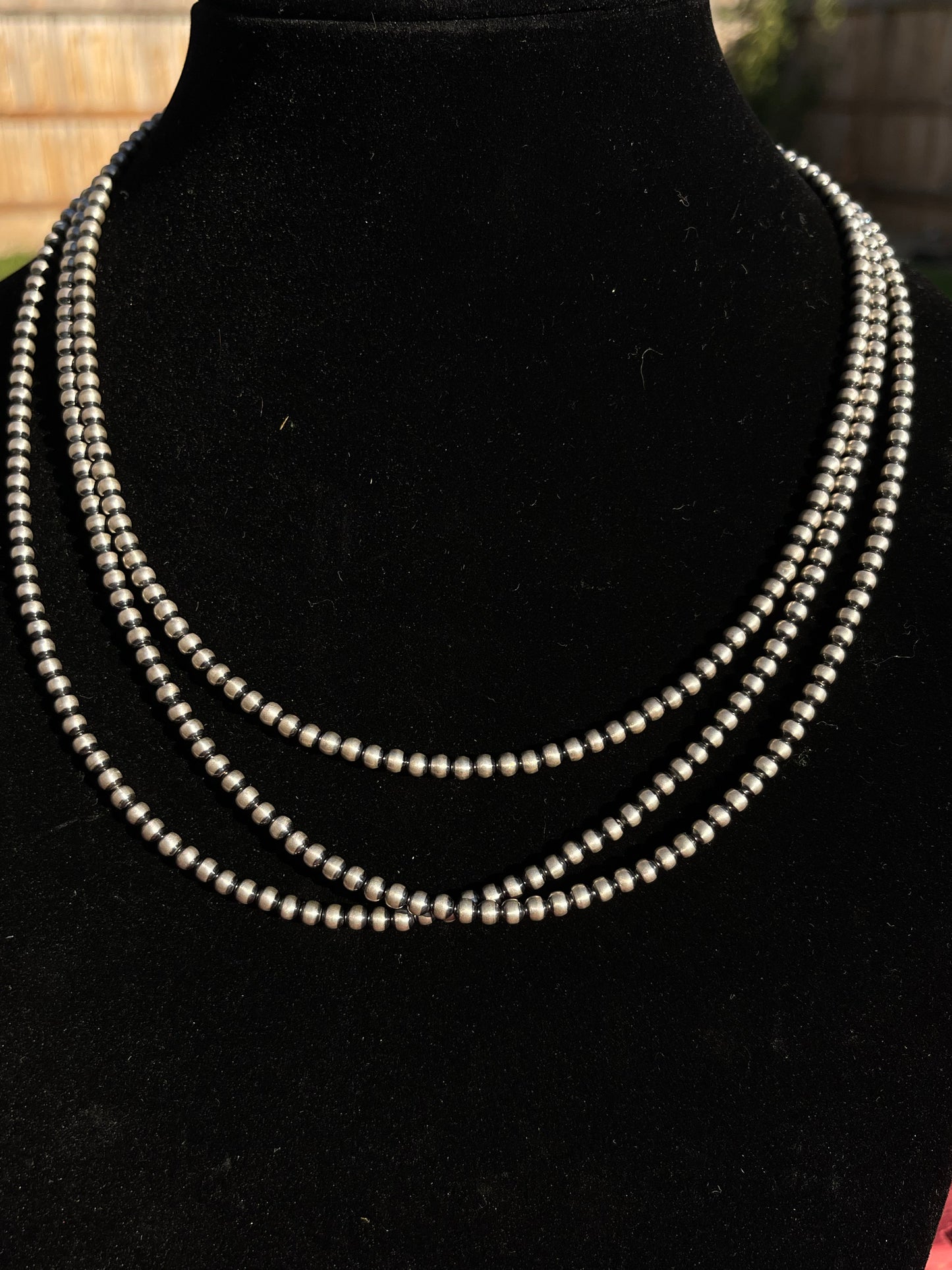 4mm Pearls 20" necklace with Adjustable Clamp