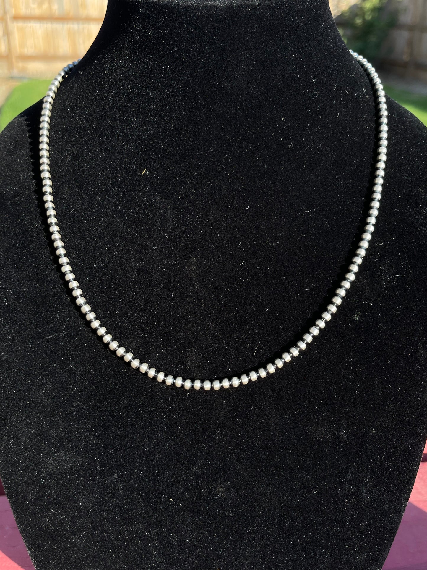 4mm Pearls 20" necklace with Adjustable Clamp