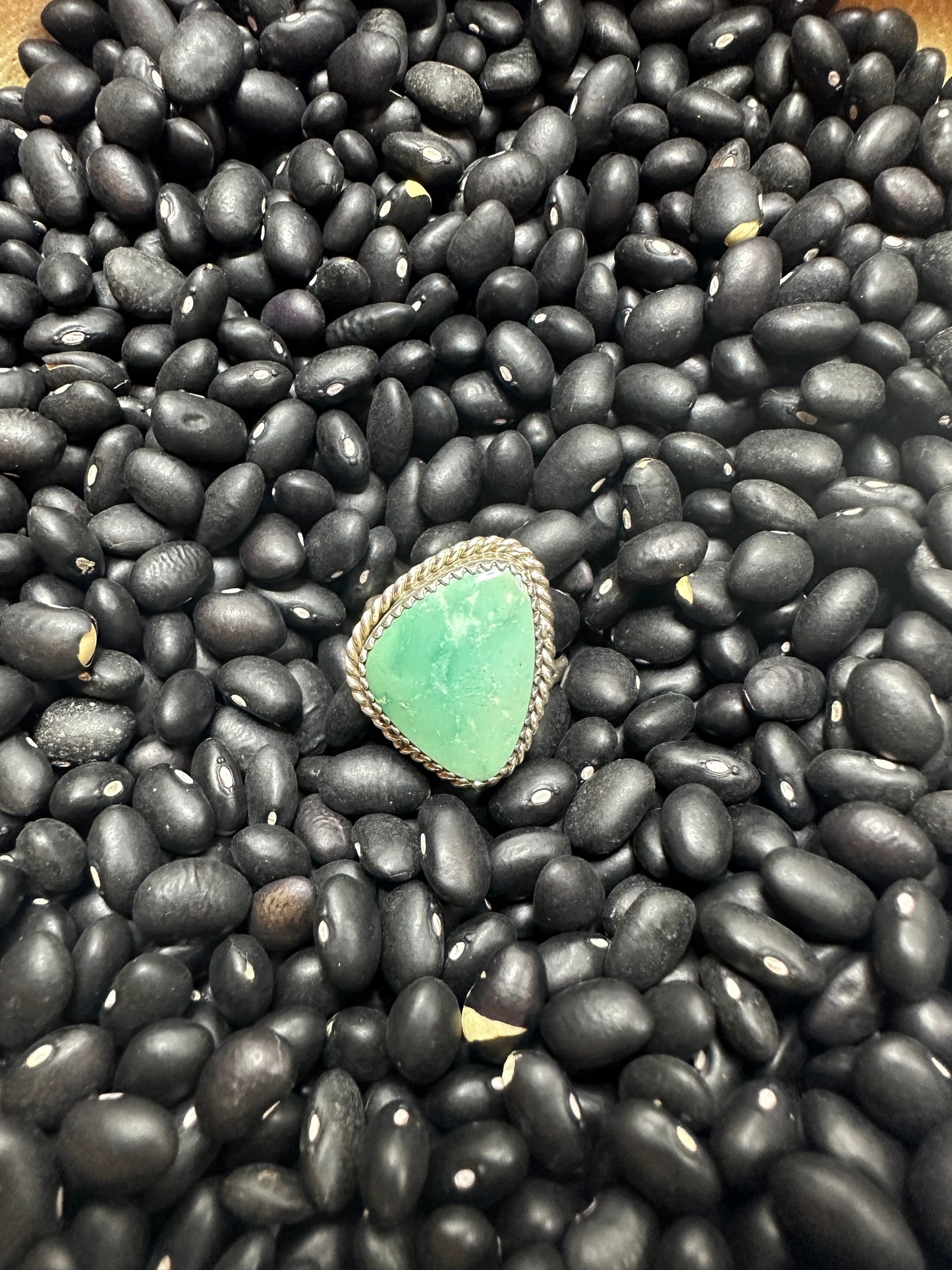 Single Stone Turquoise and Sterling Silver Ring