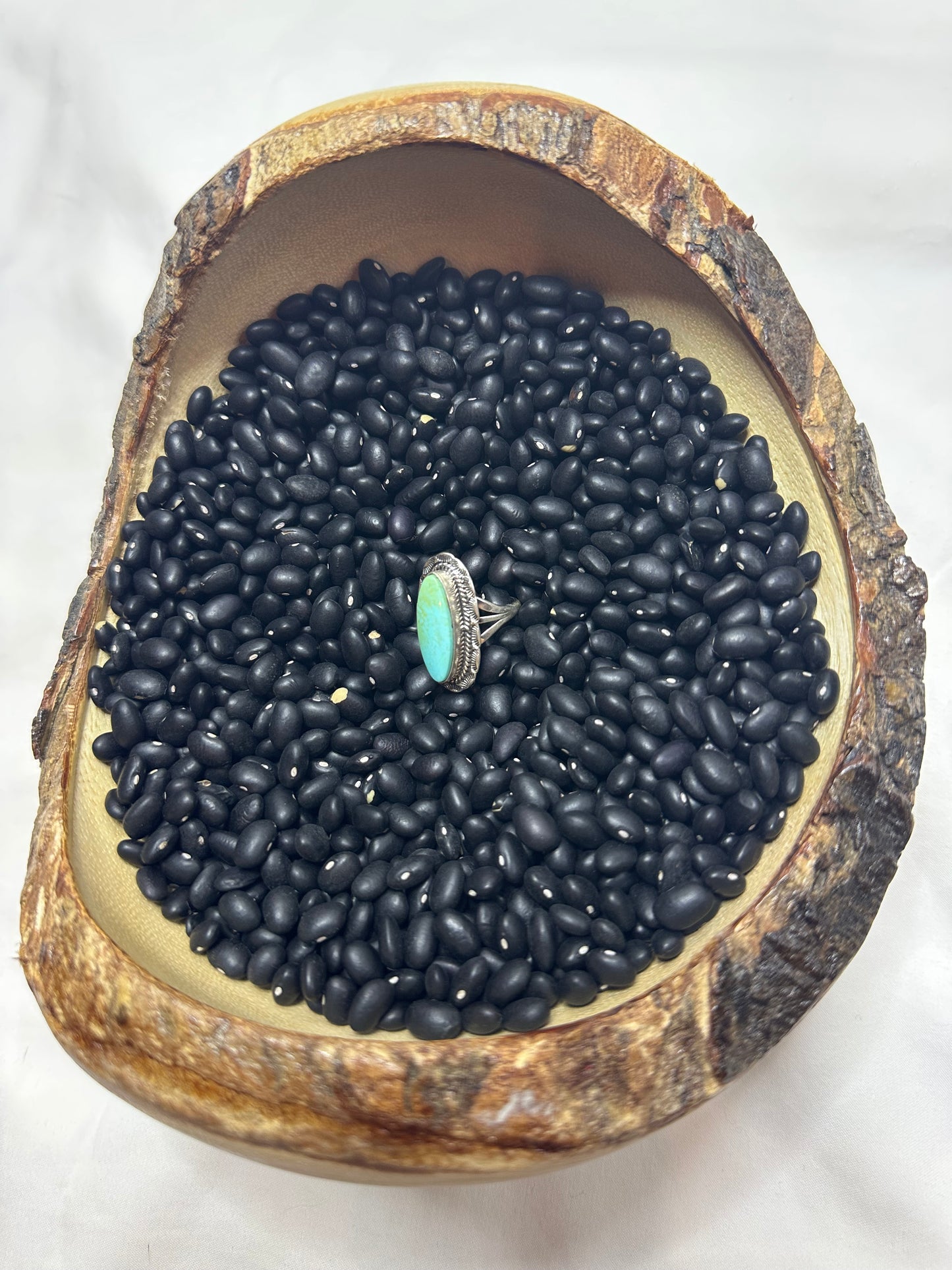 Single Stone Blue & Green Turquoise Sterling Silver Ring