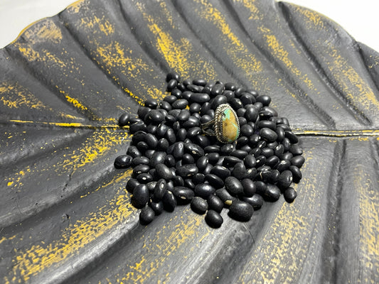 Single stone Green Turquoise Ring