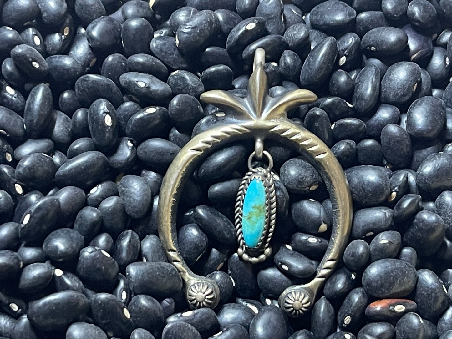 Naja Turquoise Pendant with Brown Matrix