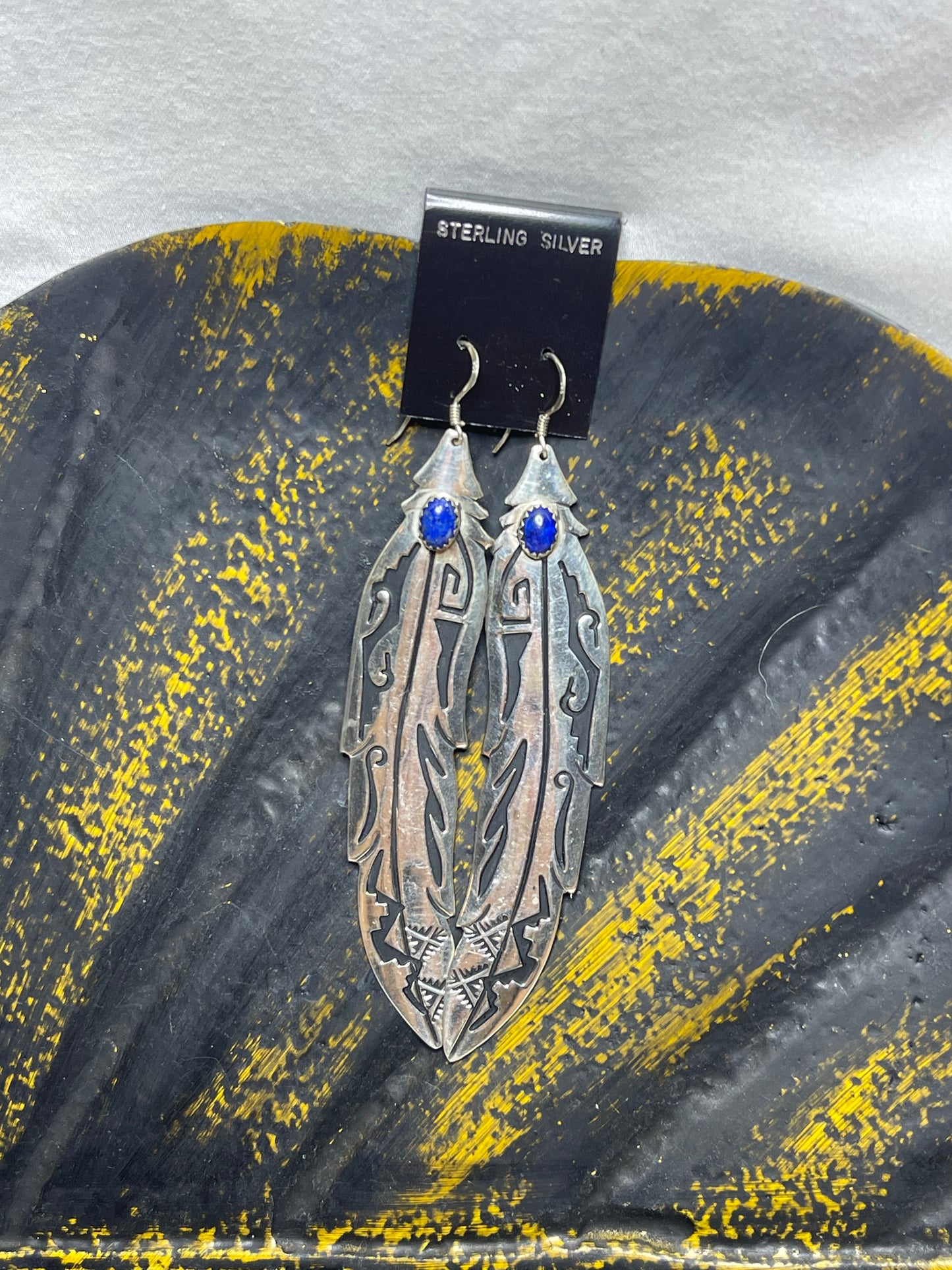 Large Sterling Silver Feather Earrings