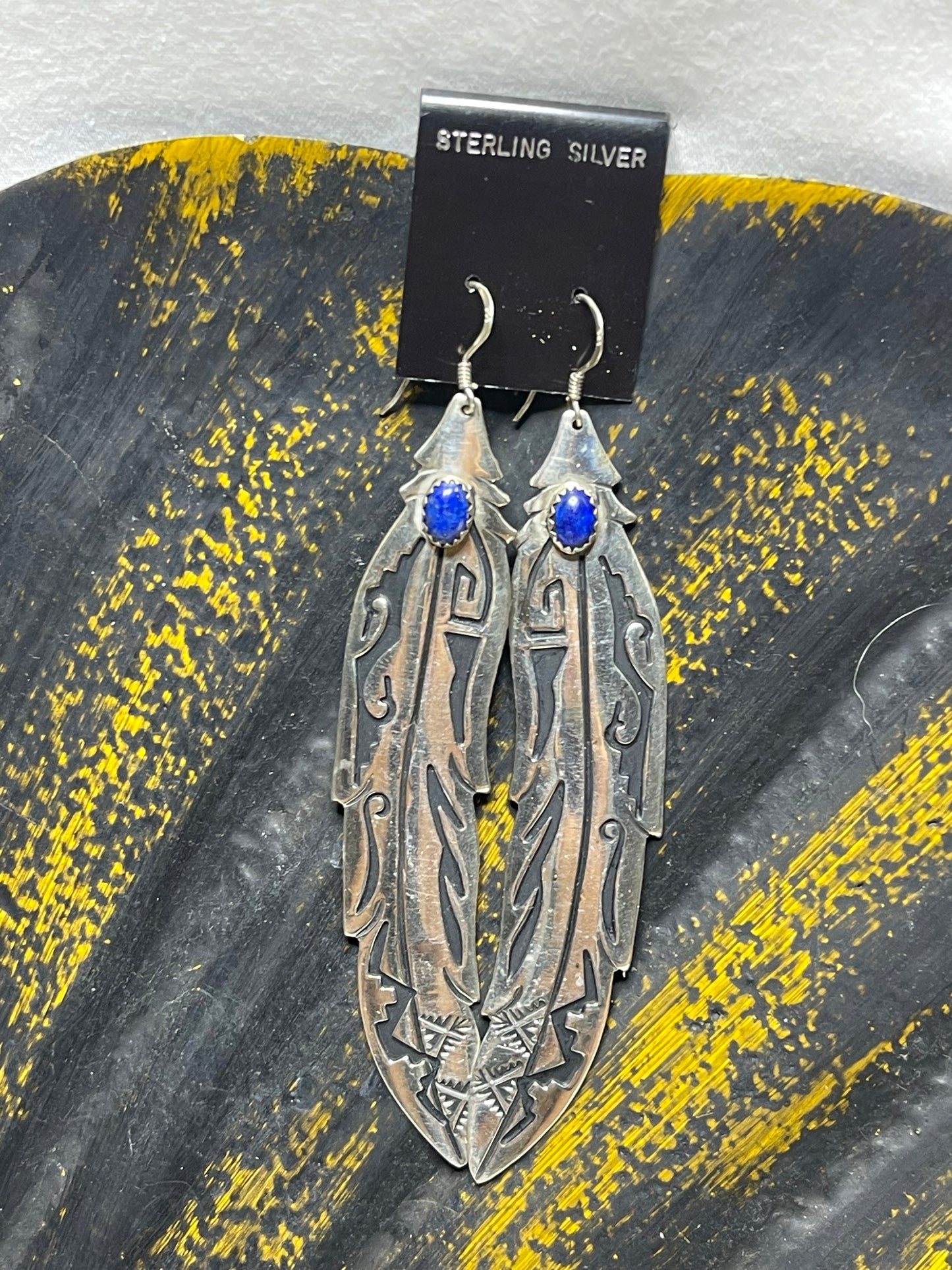 Large Sterling Silver Feather Earrings
