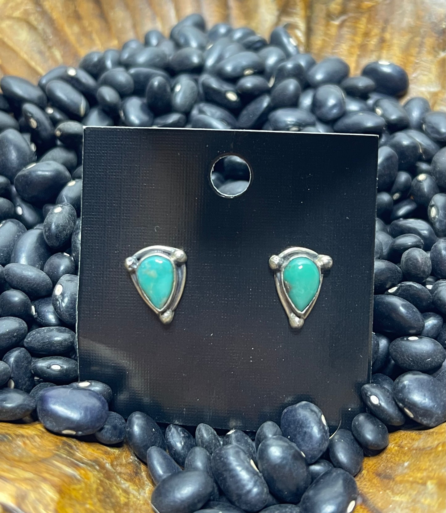 Green Turquoise Stud Earring