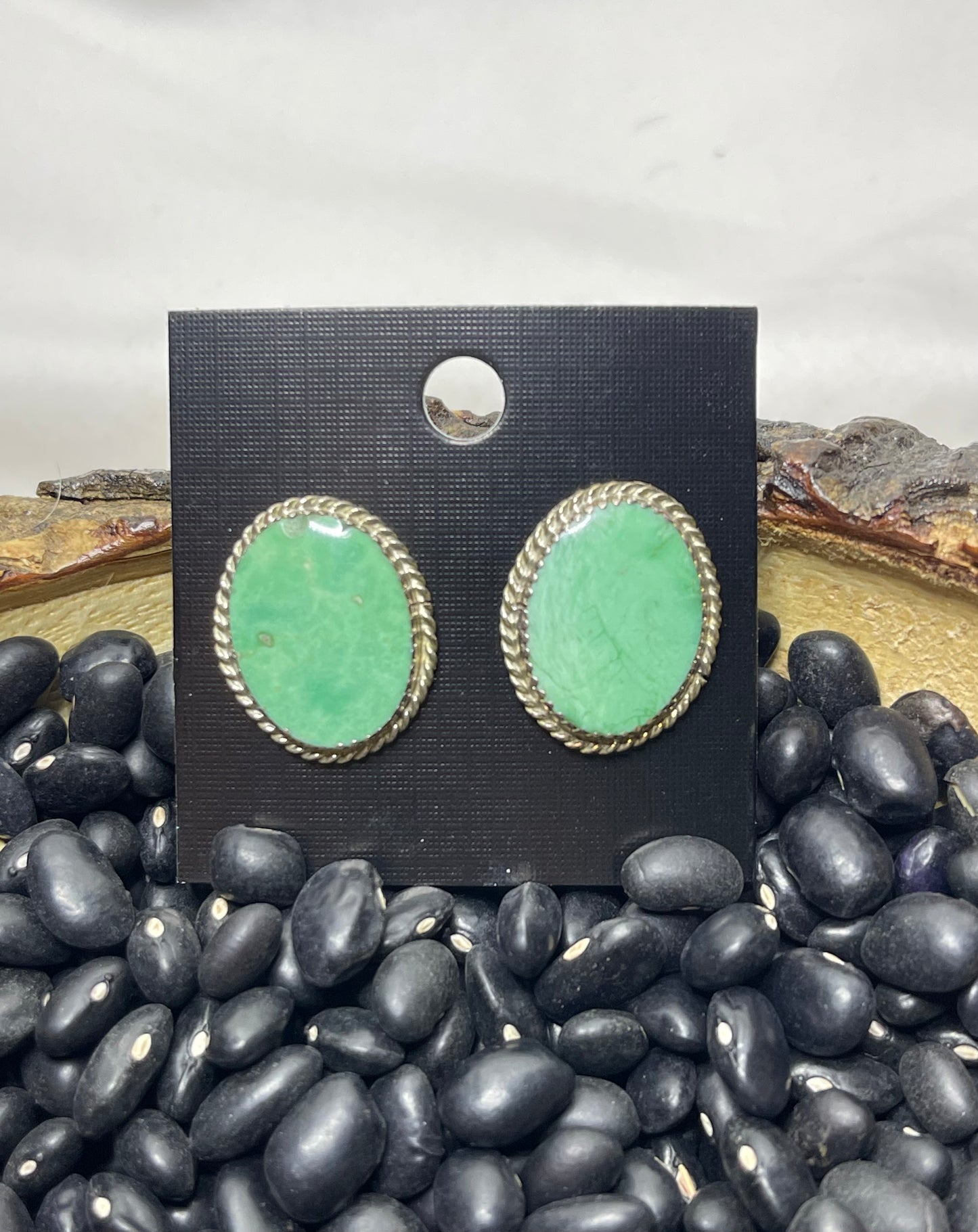 Oval Turquoise Stud Earrings