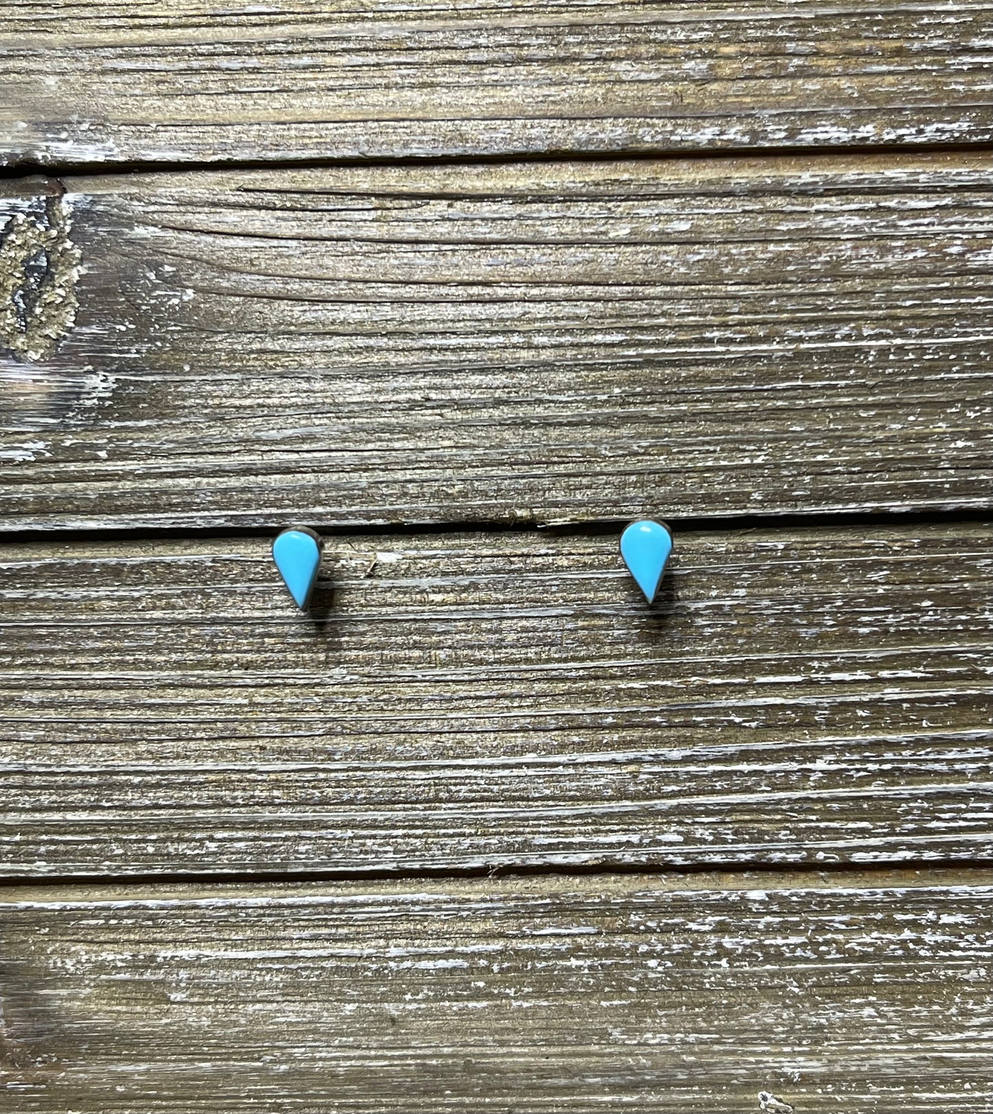 Small Teardrop Turquoise Stud Earring