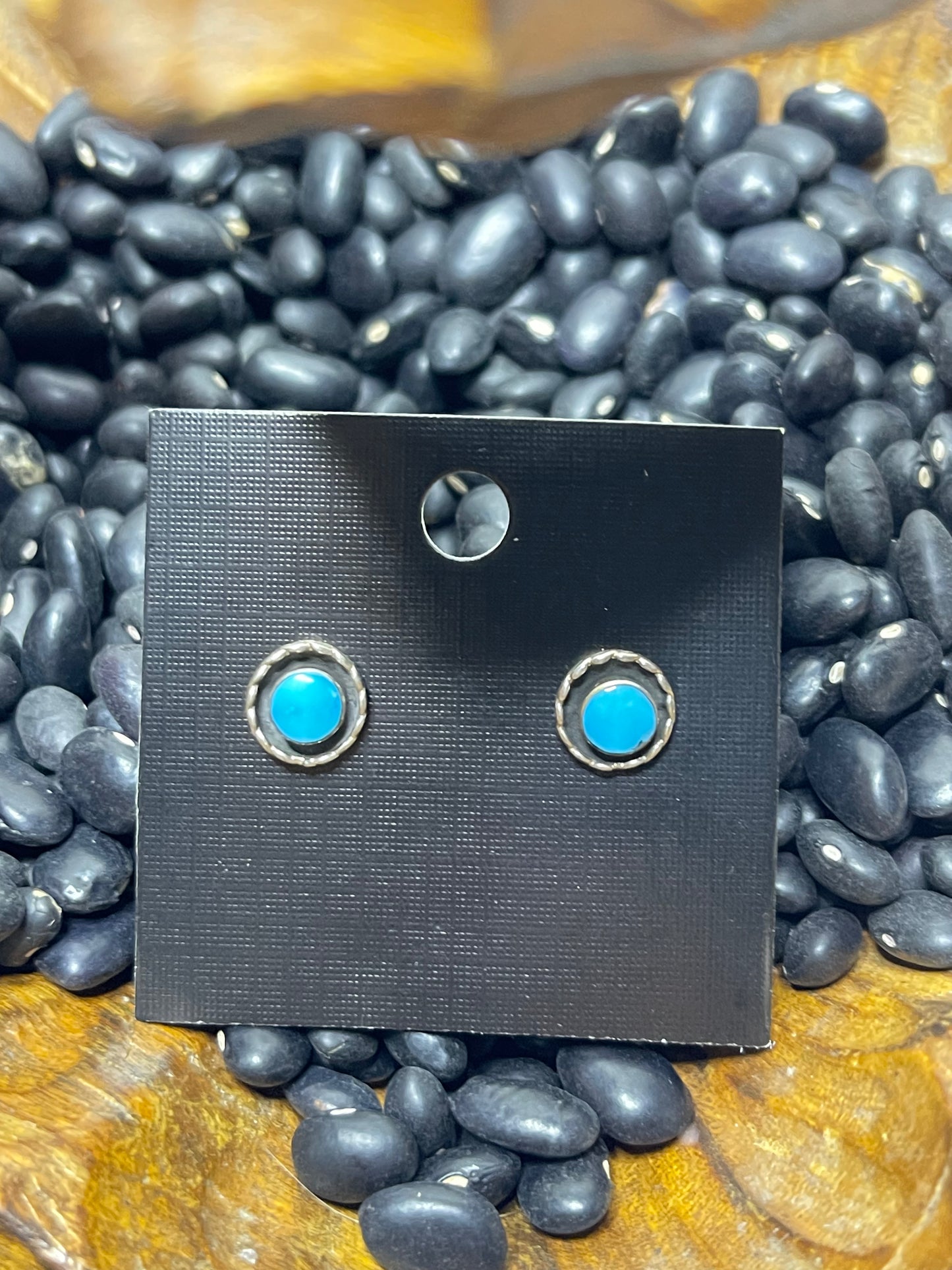 Small Oval Turquoise Stud
