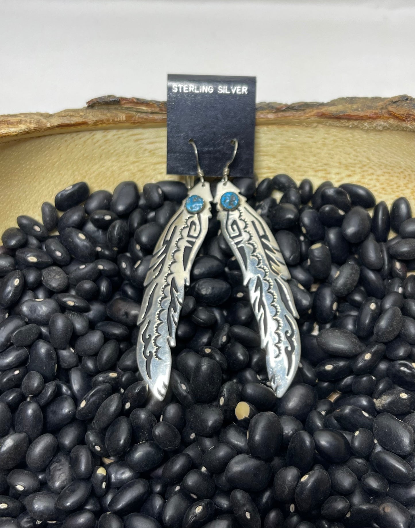 Sterling Silver Feather Earrings