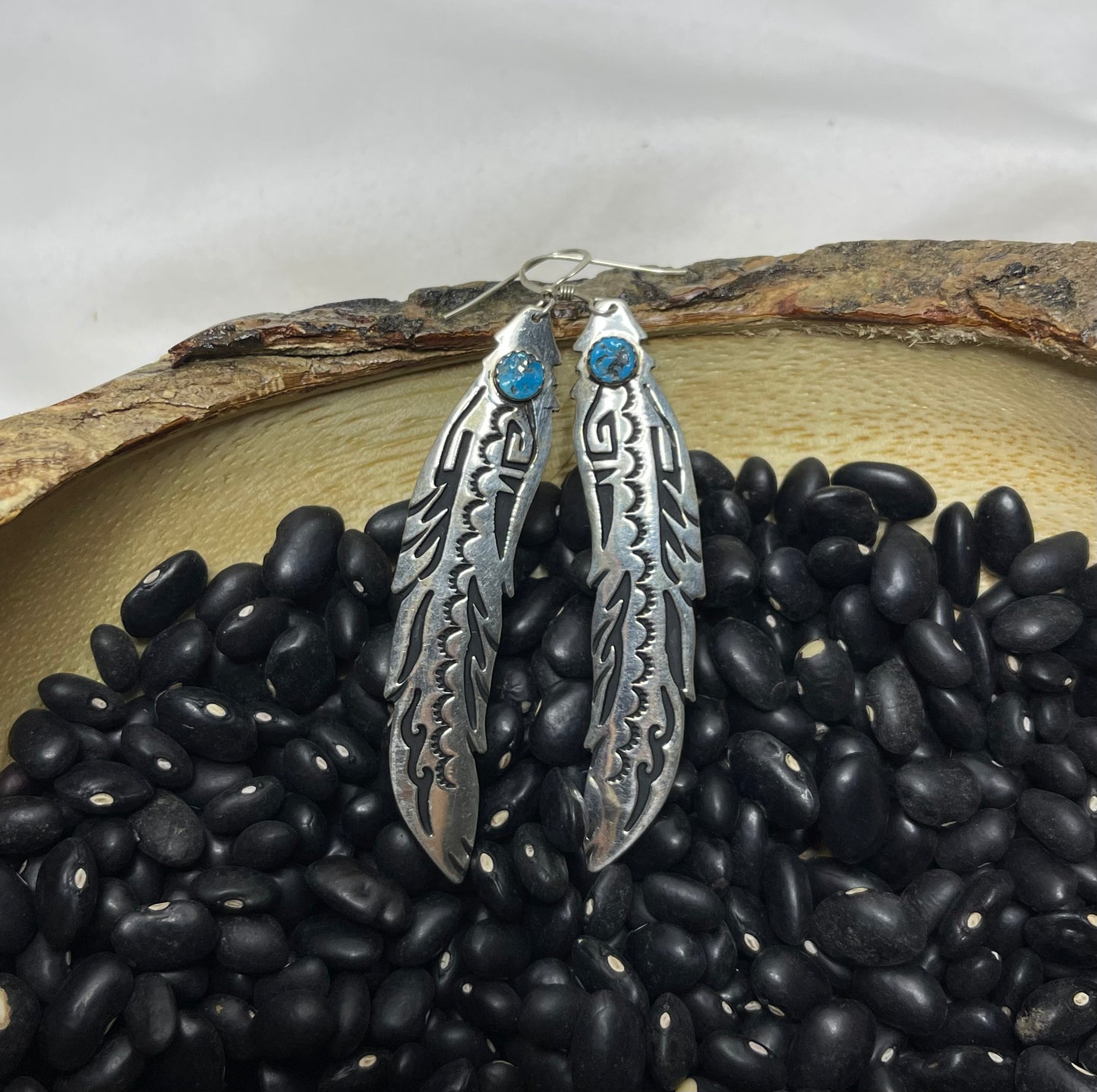 Sterling Silver Feather Earrings
