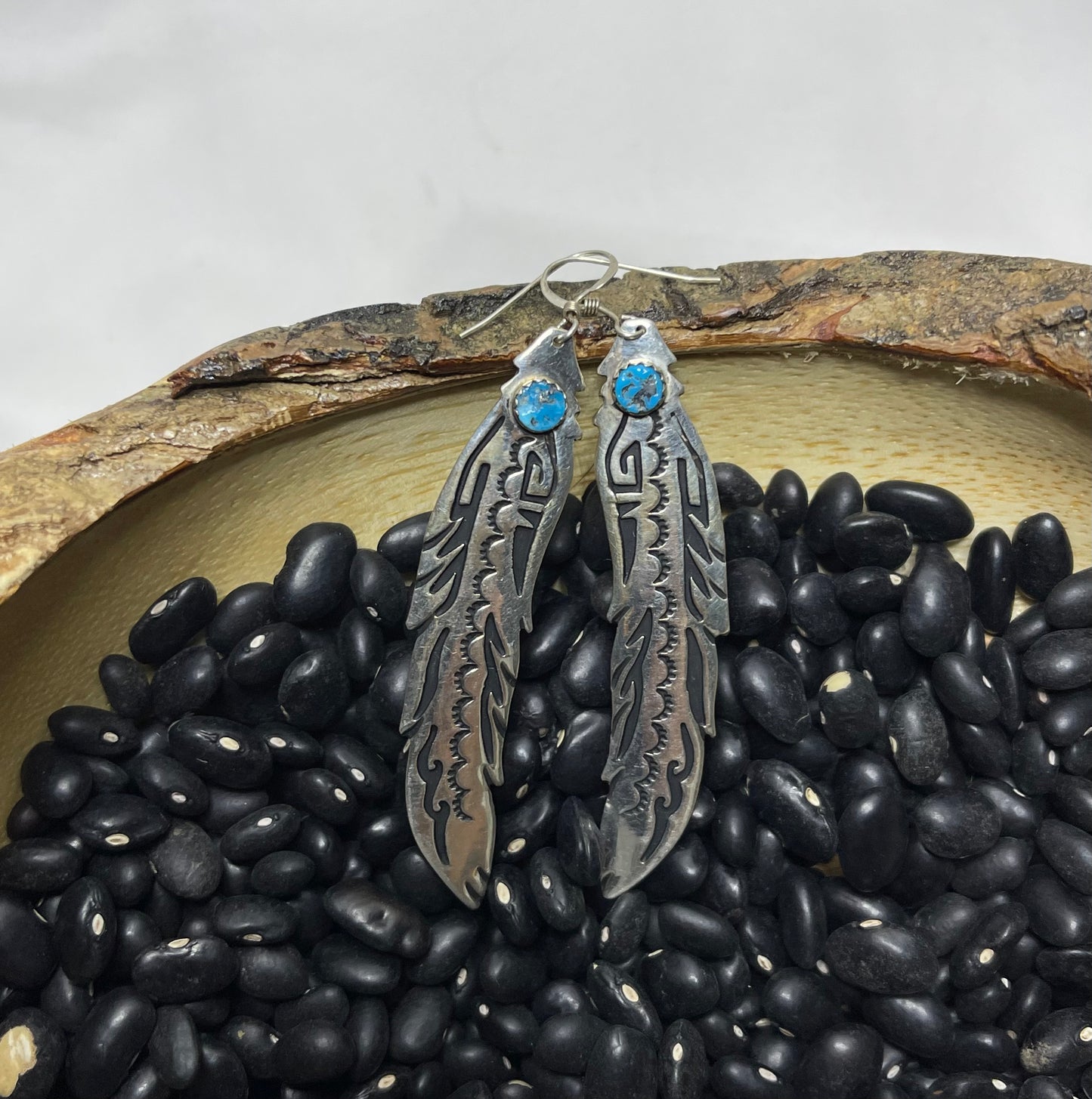 Sterling Silver Feather Earrings