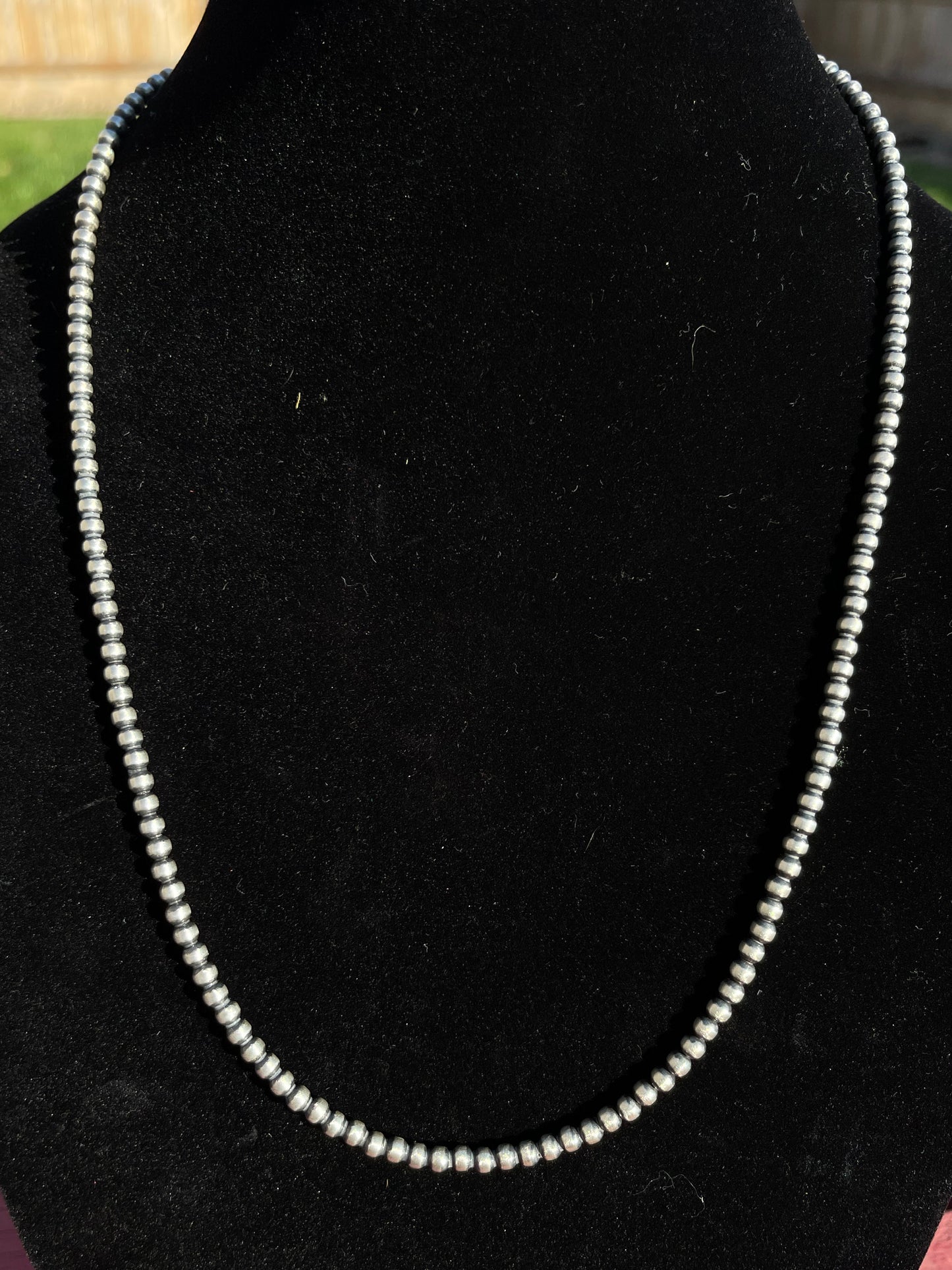 3mm navajo pearls 24 Necklace