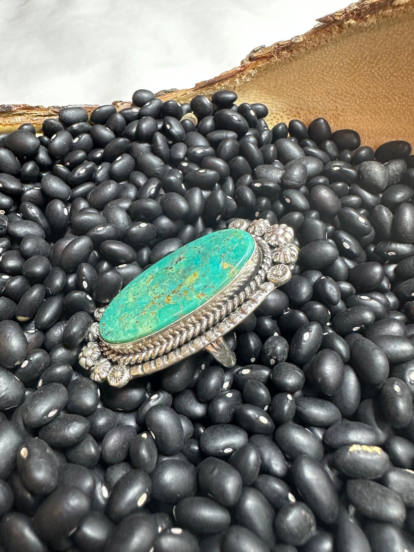 Single Stone Large Turquoise Statement Ring