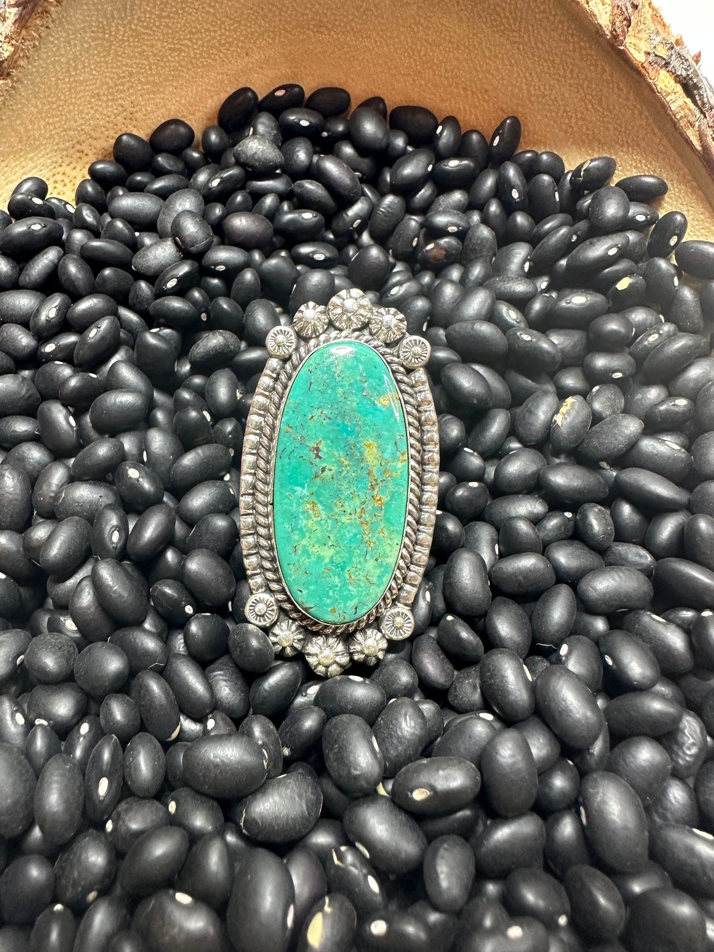 Single Stone Large Turquoise Statement Ring