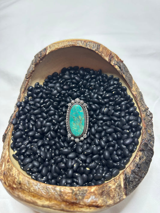 Single Stone Large Turquoise Statement Ring