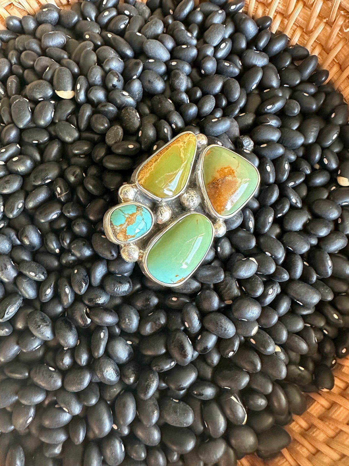 Four Stone Turquoise Statement Ring