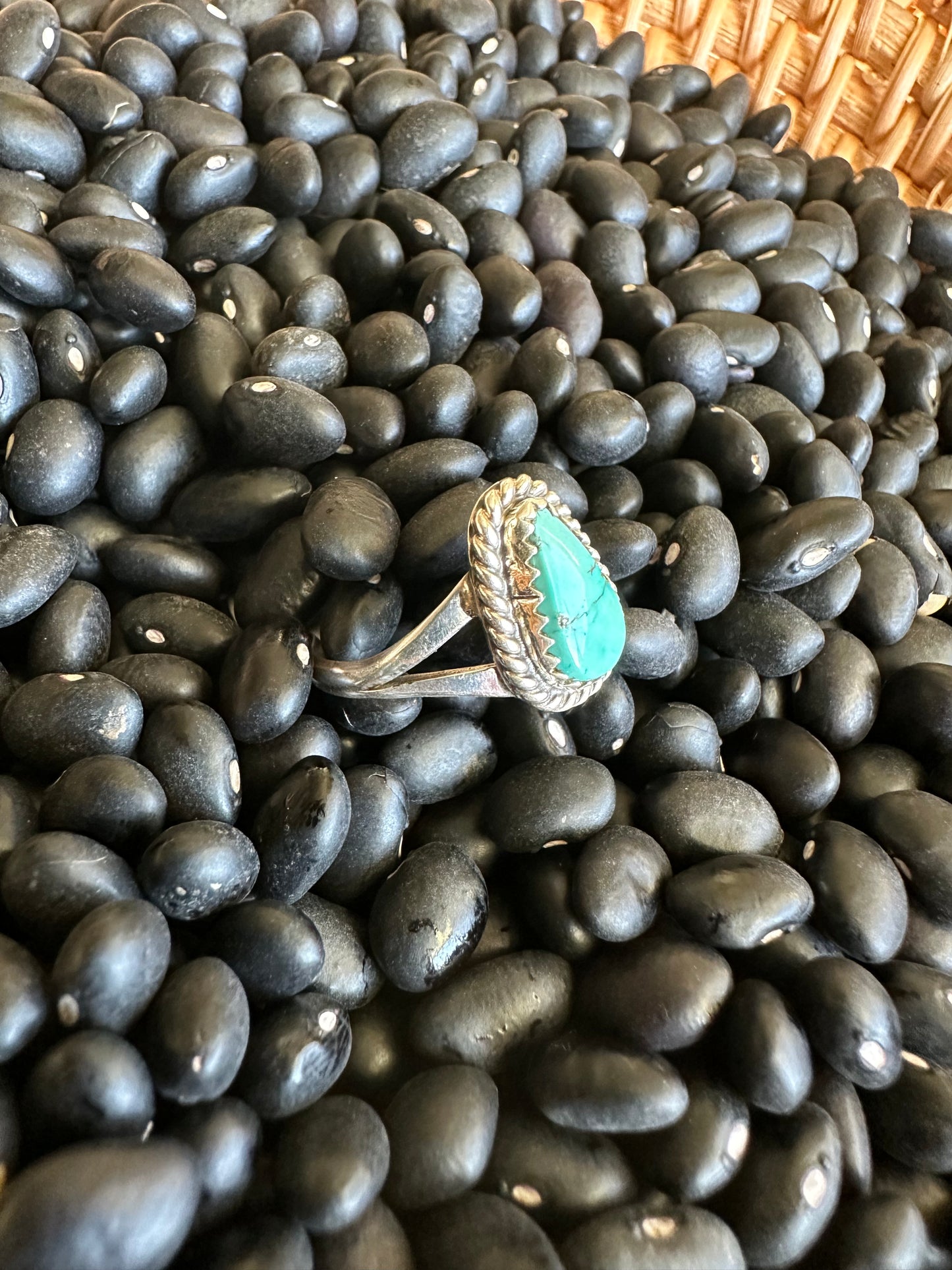 Single Stone Turquoise and Sterling Silver Ring