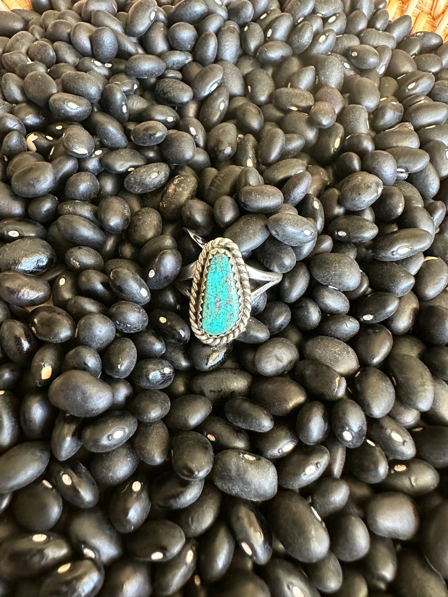 Single Stone Turquoise and Sterling Silver Ring