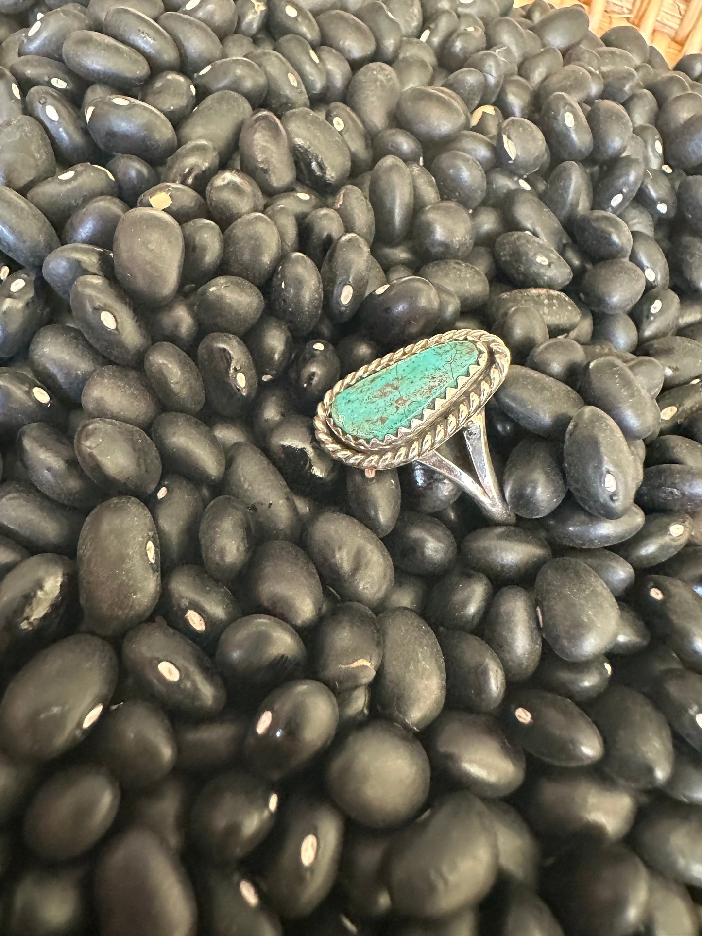 Single Stone Turquoise and Sterling Silver Ring