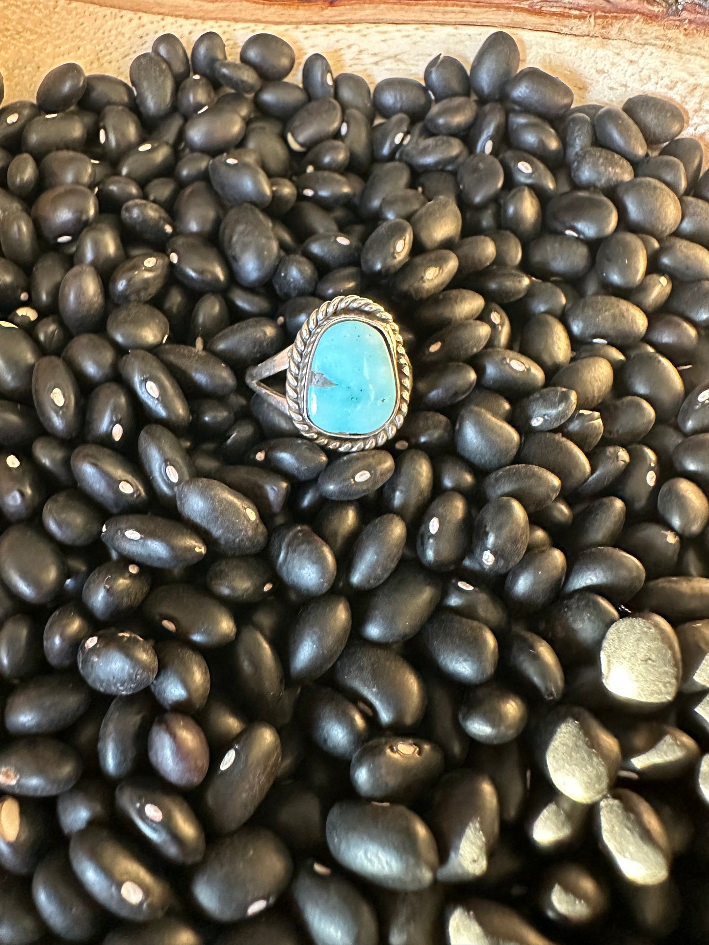 Single Stone Turquoise and Sterling Silver Ring
