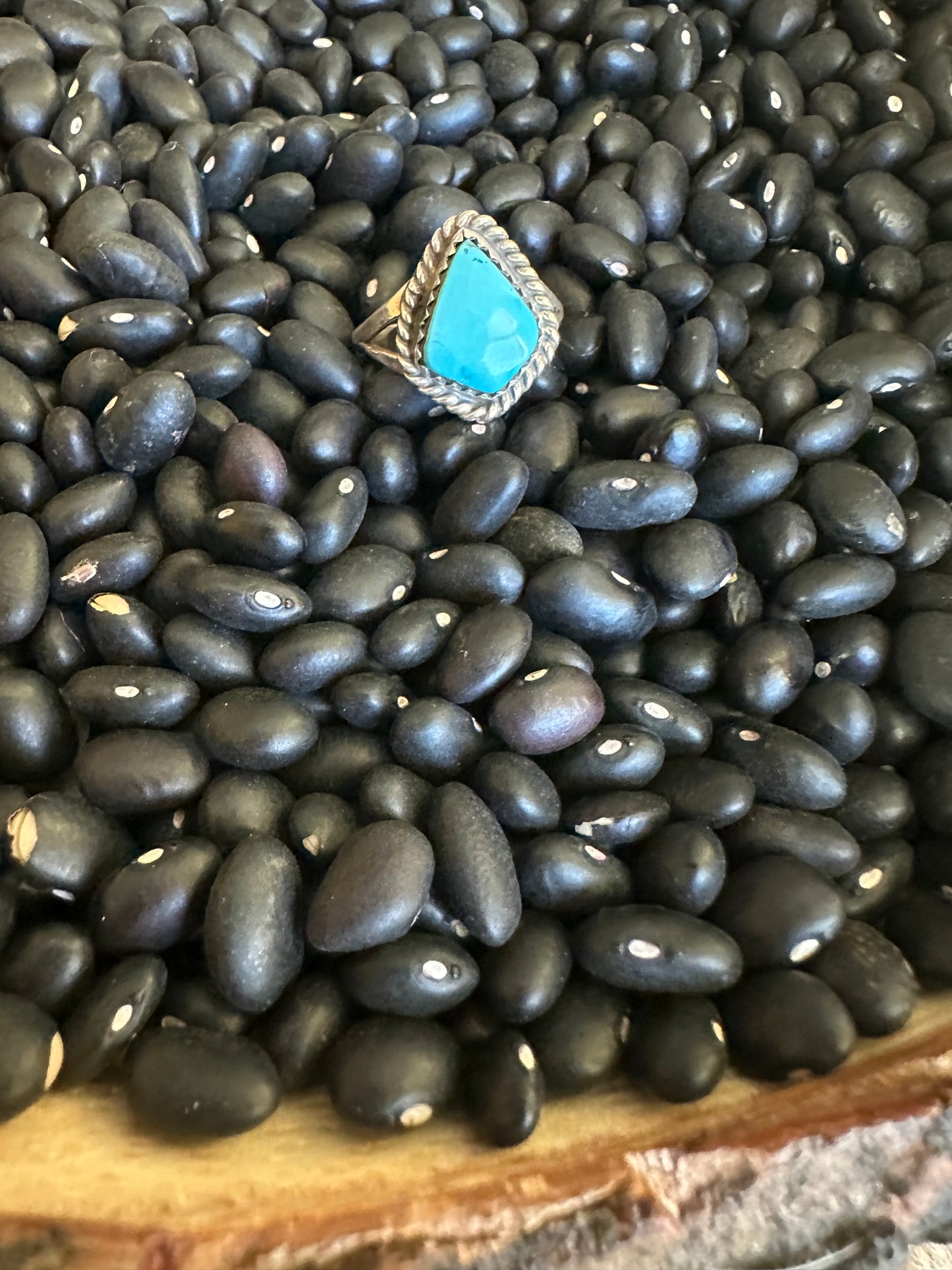 Single Stone Turquoise and Sterling Silver Ring