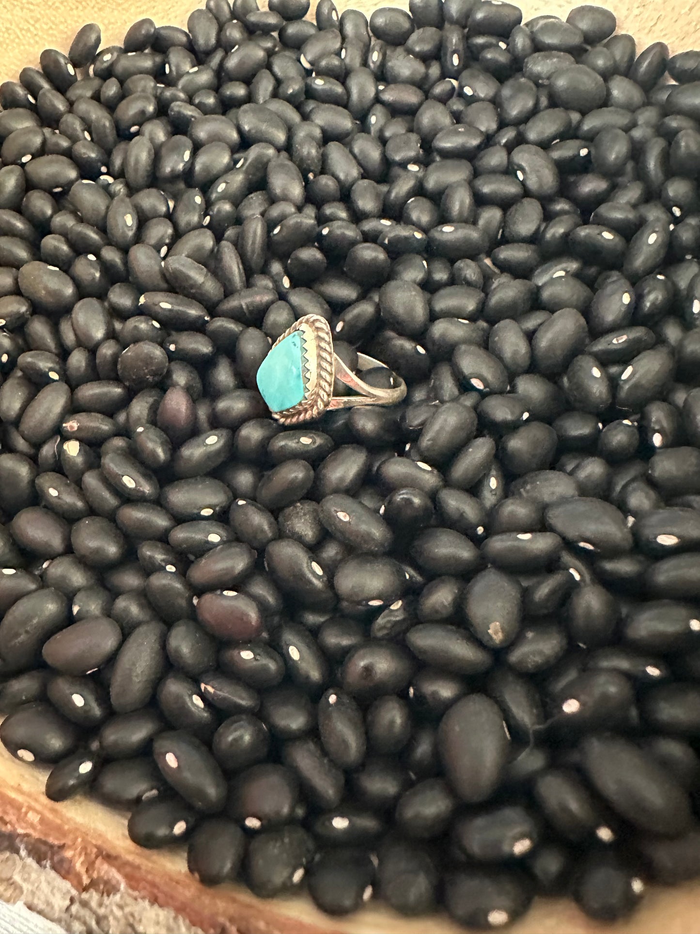Single Stone Turquoise and Sterling Silver Ring