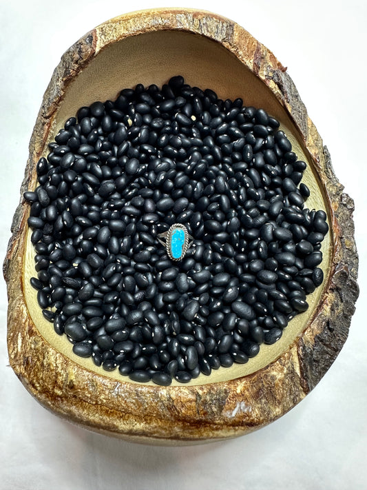 Single Stone Turquoise and Sterling Silver Ring