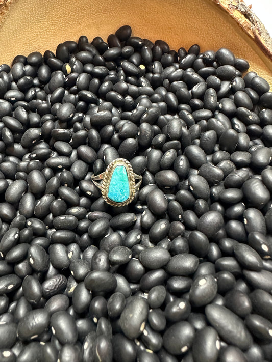 Single Stone Turquoise and Sterling Silver Ring