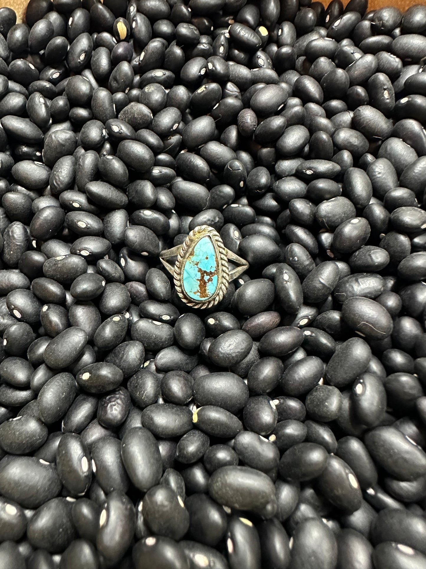 Single Stone Turquoise and Sterling Silver Ring
