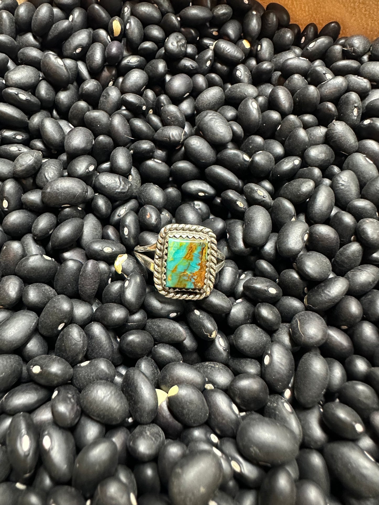 Single Stone Turquoise and Sterling Silver Ring
