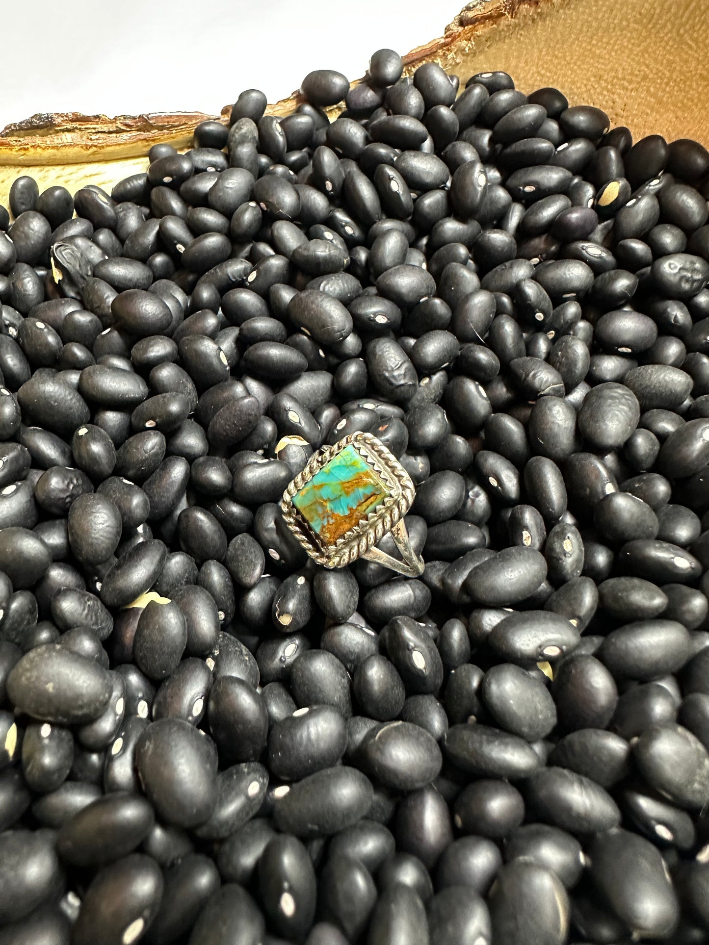 Single Stone Turquoise and Sterling Silver Ring