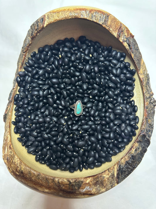 Single Stone Turquoise and Sterling Silver Ring