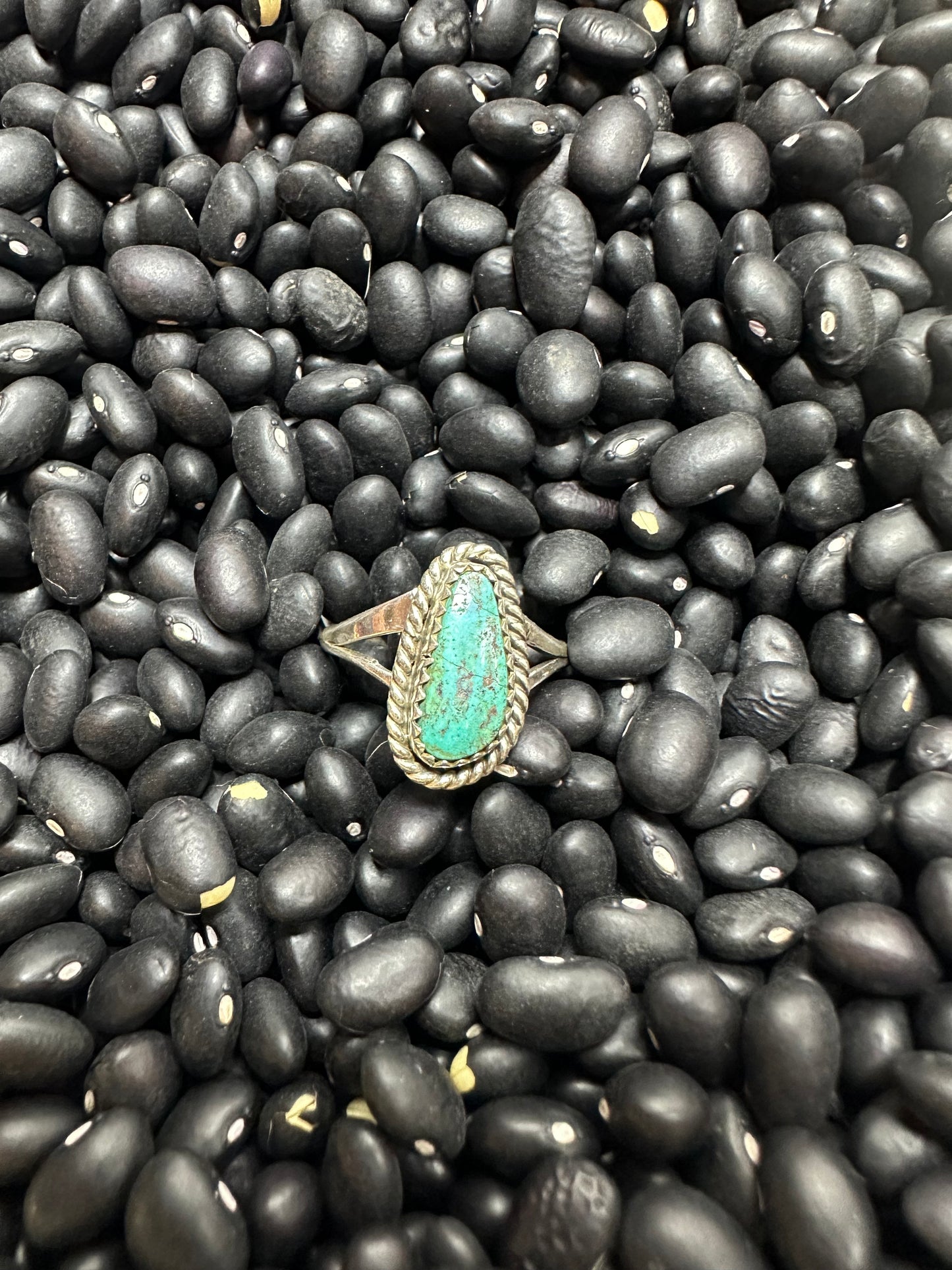 Single Stone Turquoise and Sterling Silver Ring