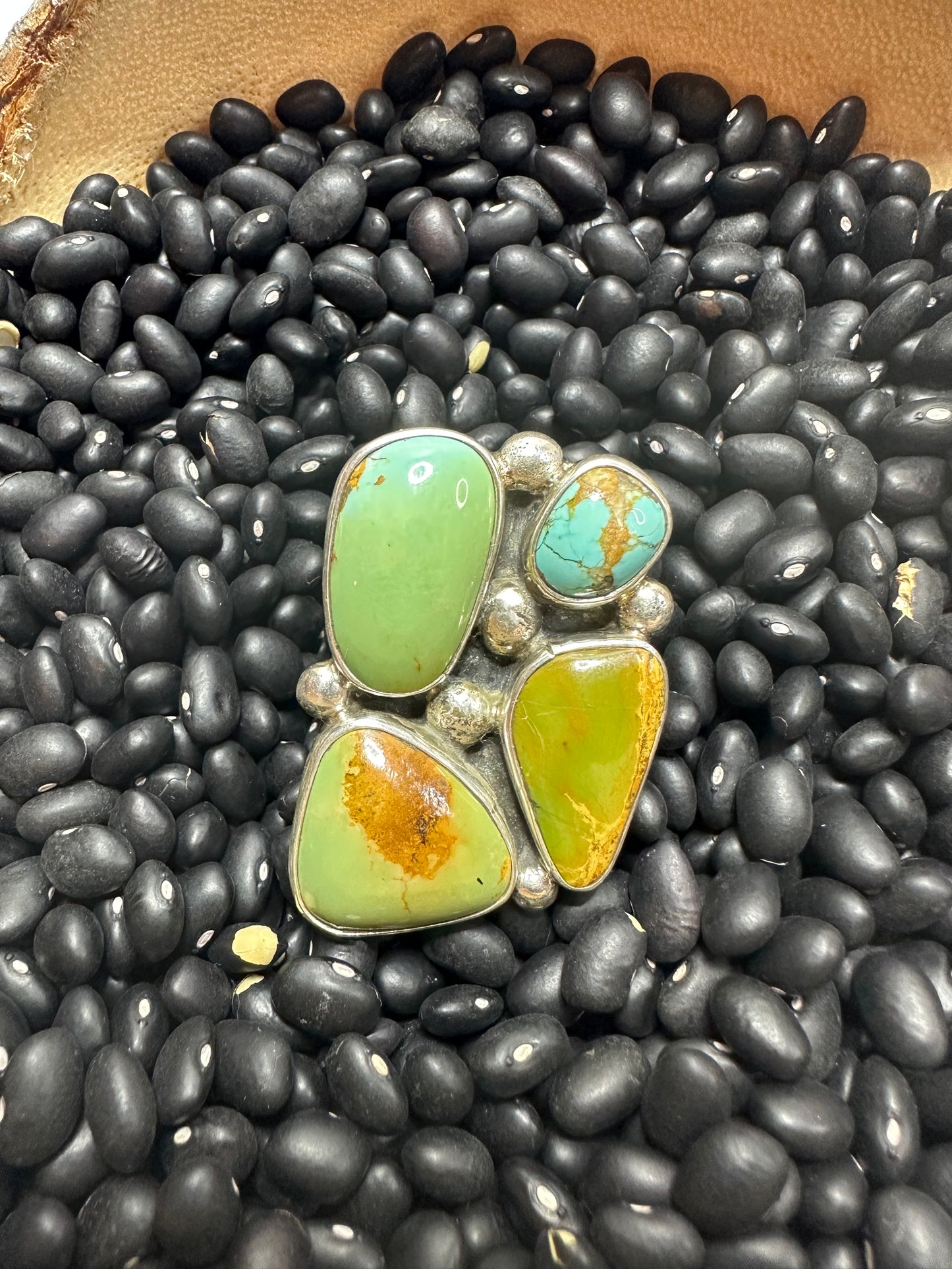 Four Stone Turquoise Statement Ring