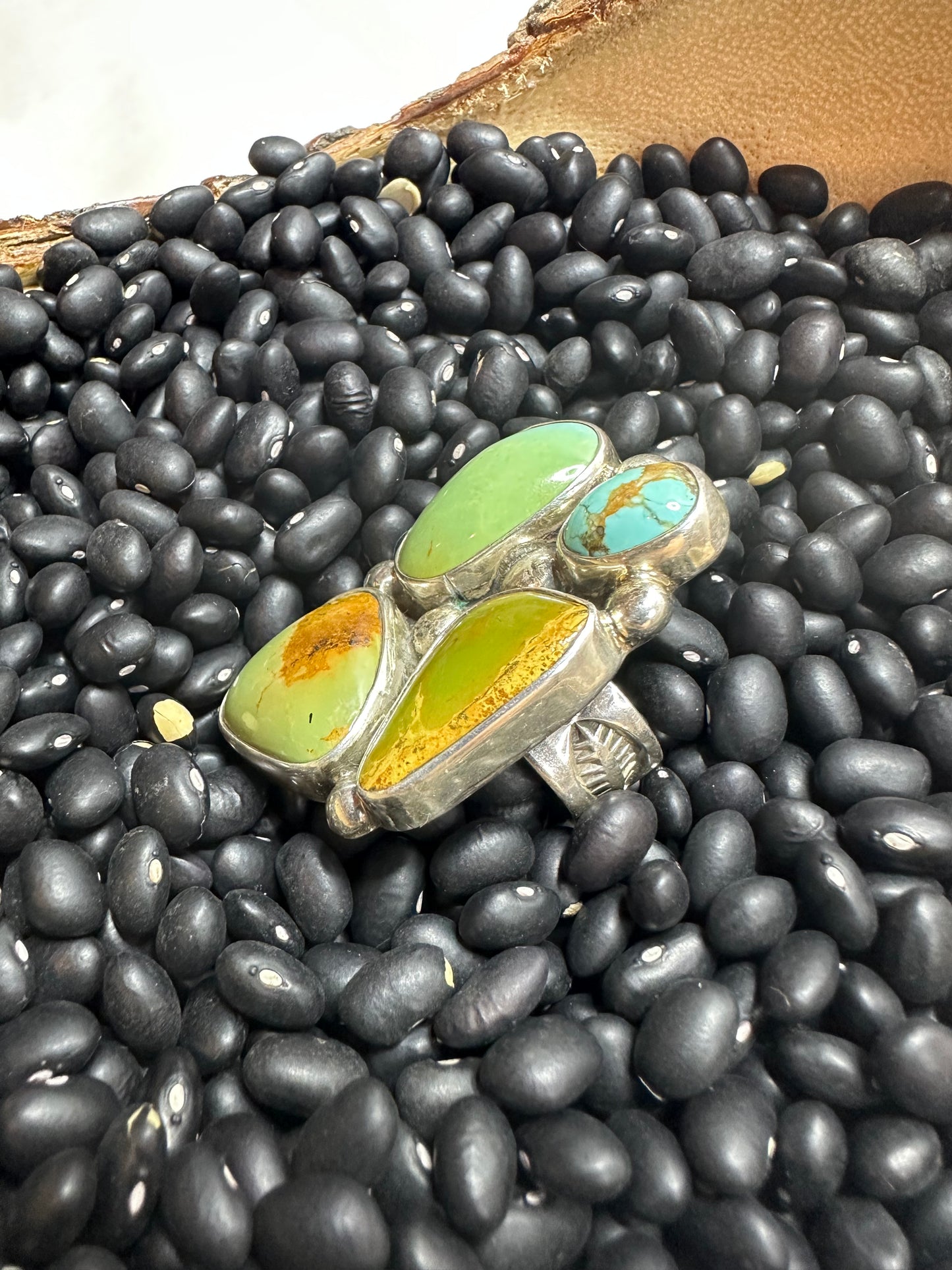 Four Stone Turquoise Statement Ring