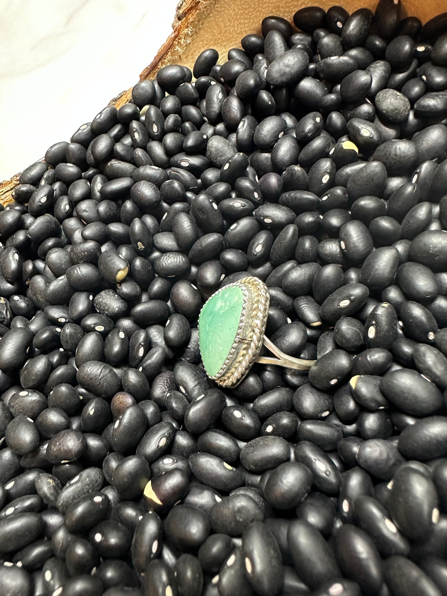 Single Stone Turquoise and Sterling Silver Ring