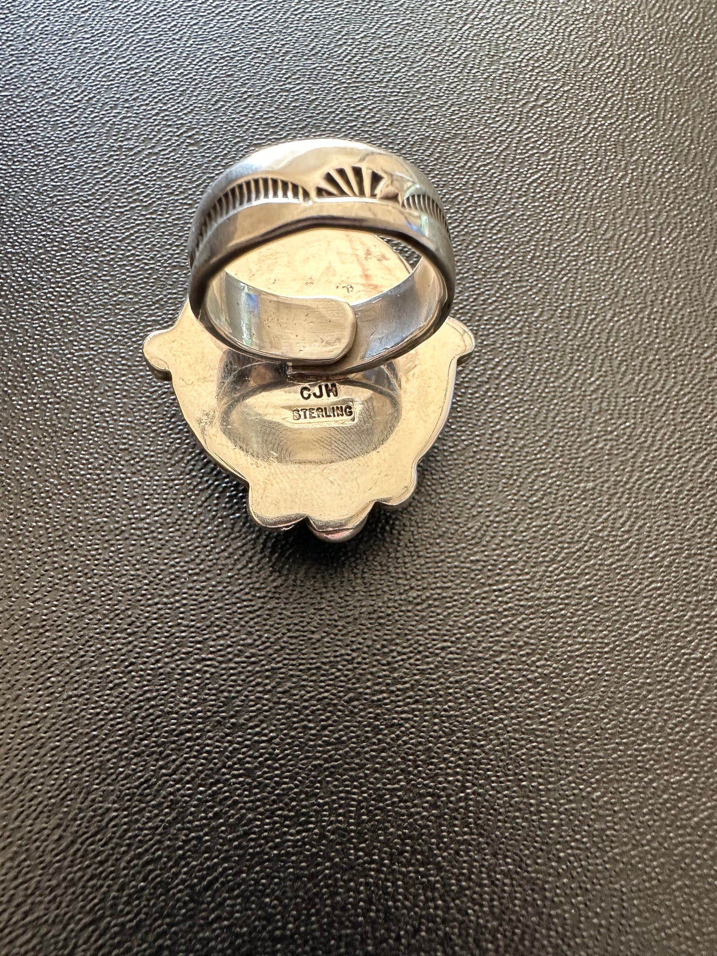 Large Turquoise and Sterling Statement Silver Ring